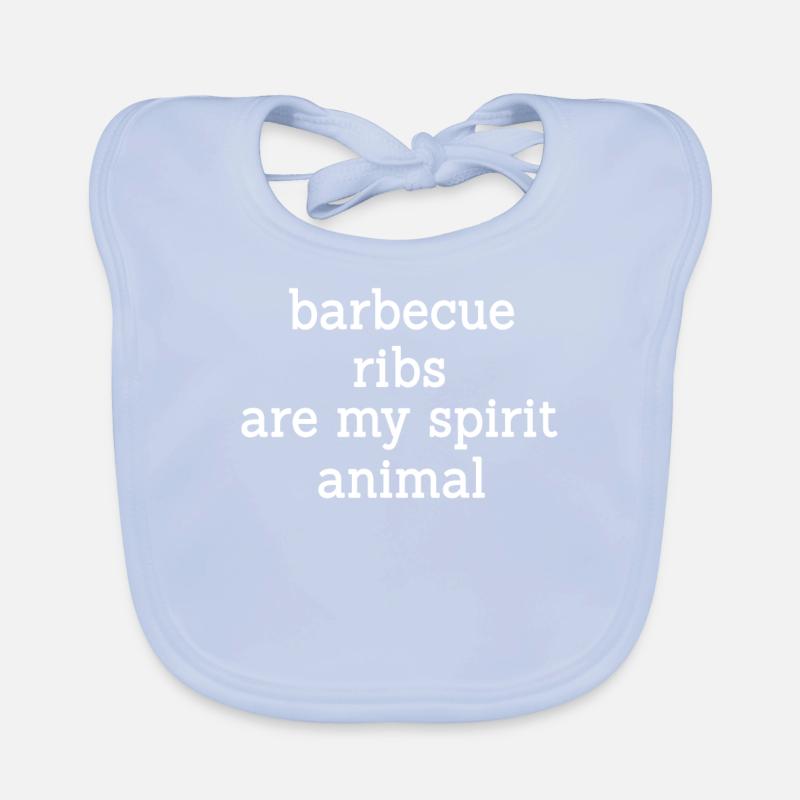 Funny Barbecue Ribs Gift Organic Baby Bibs