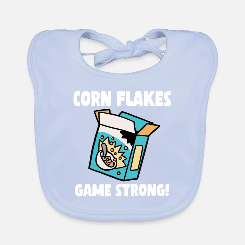 Corn Flakes Game Strong Organic Baby Bibs