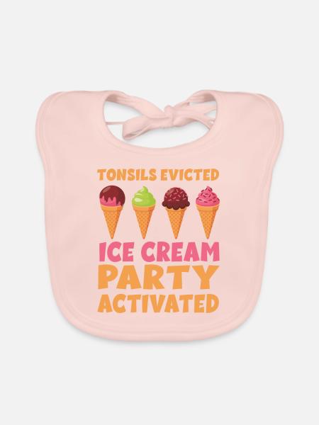 Recovery after a MaTonsillectomy - Organic Baby Bibs - rose - Front