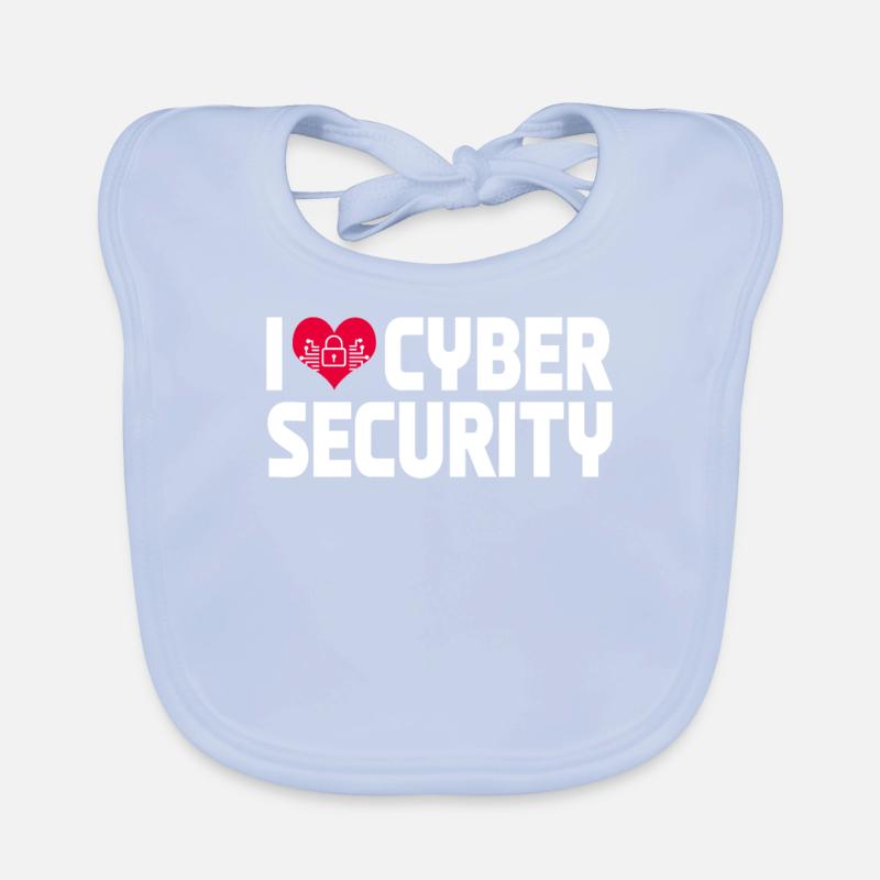 CybersécuritéJ’adore la cybersécurité Bavoir bio Bébé