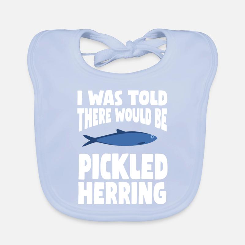 Pickled herring design Organic Baby Bibs