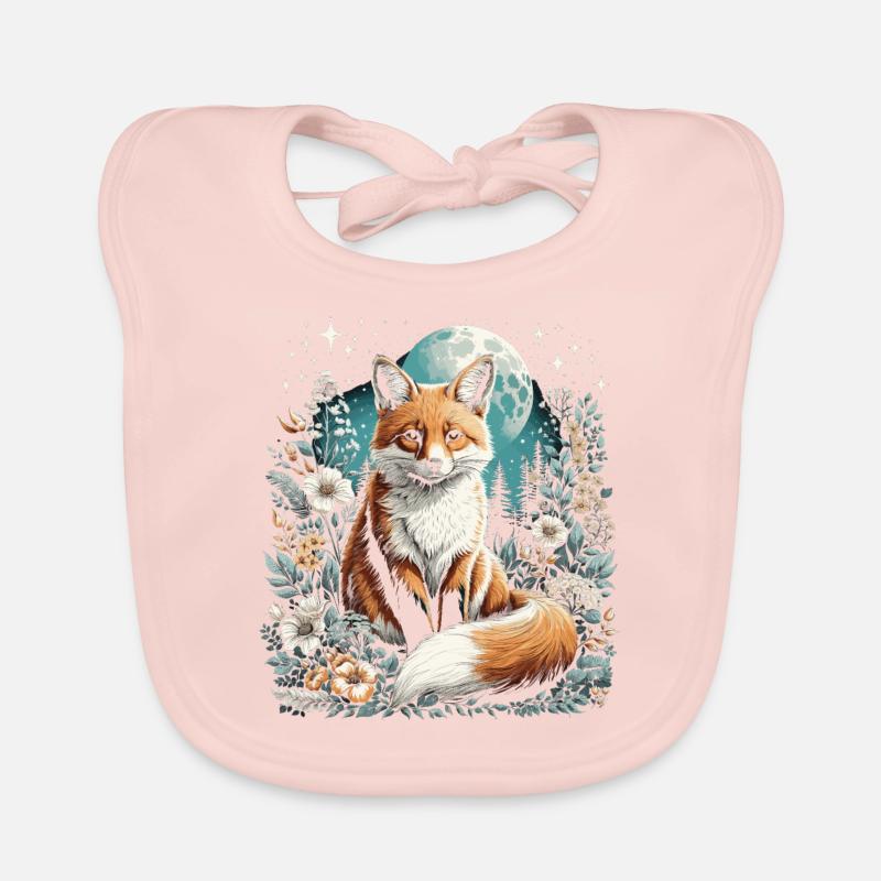 Cottagecore Aesthetic Fox Organic Baby Bibs