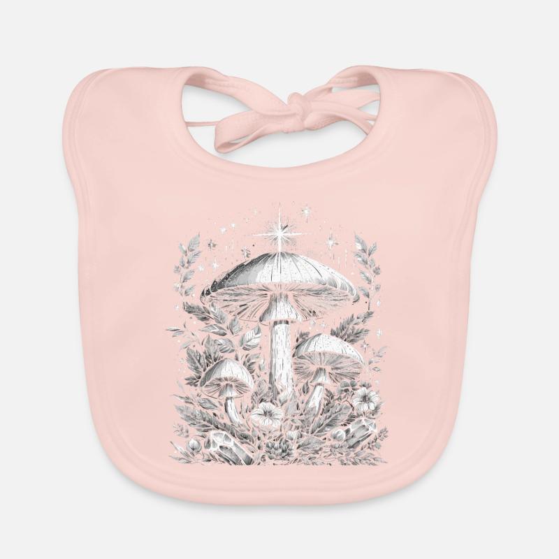 Fairy Core Mushroom Organic Baby Bibs