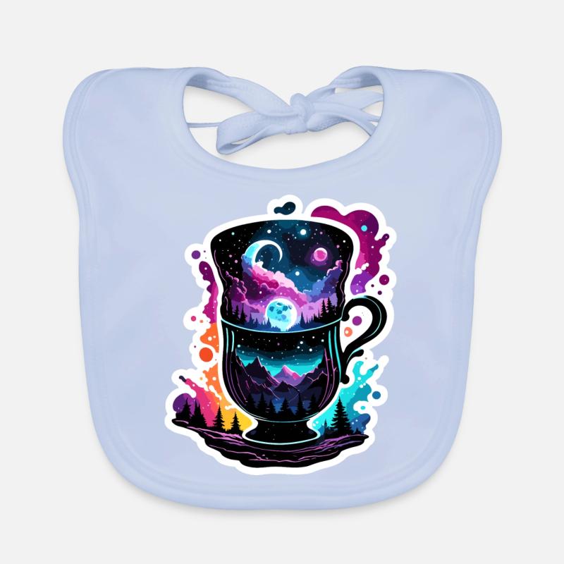 Silhouette / Forest / Portrait / Trees / Mug Organic Baby Bibs