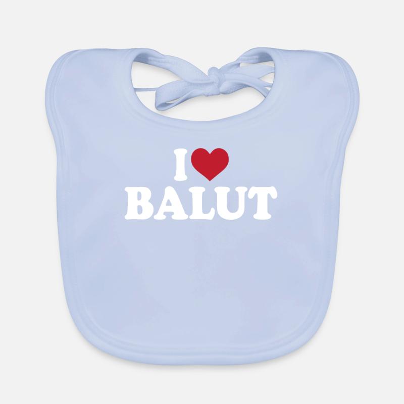 exI Love Balut Organic Baby Bibs
