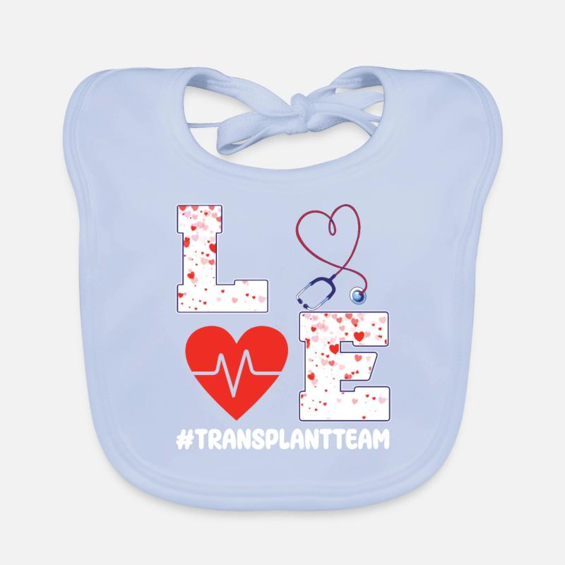 Équipe de greffe de chemise de la Saint-Valentin Bavoir bio Bébé