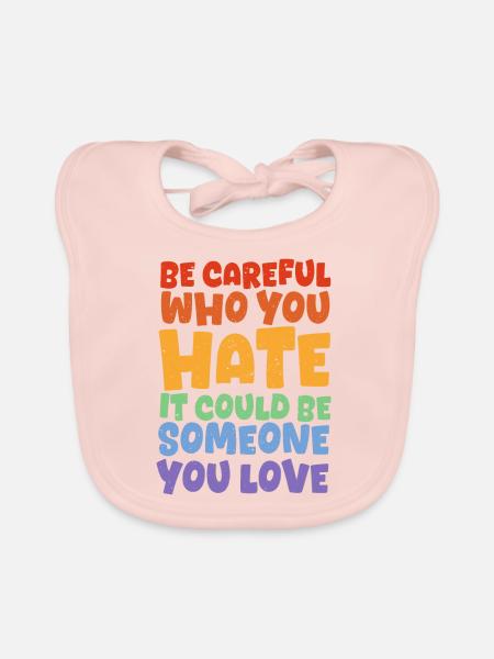 Incroyable dicton Mois de la fierté LGBTQ - Bavoir bio Bébé - rose - Devant