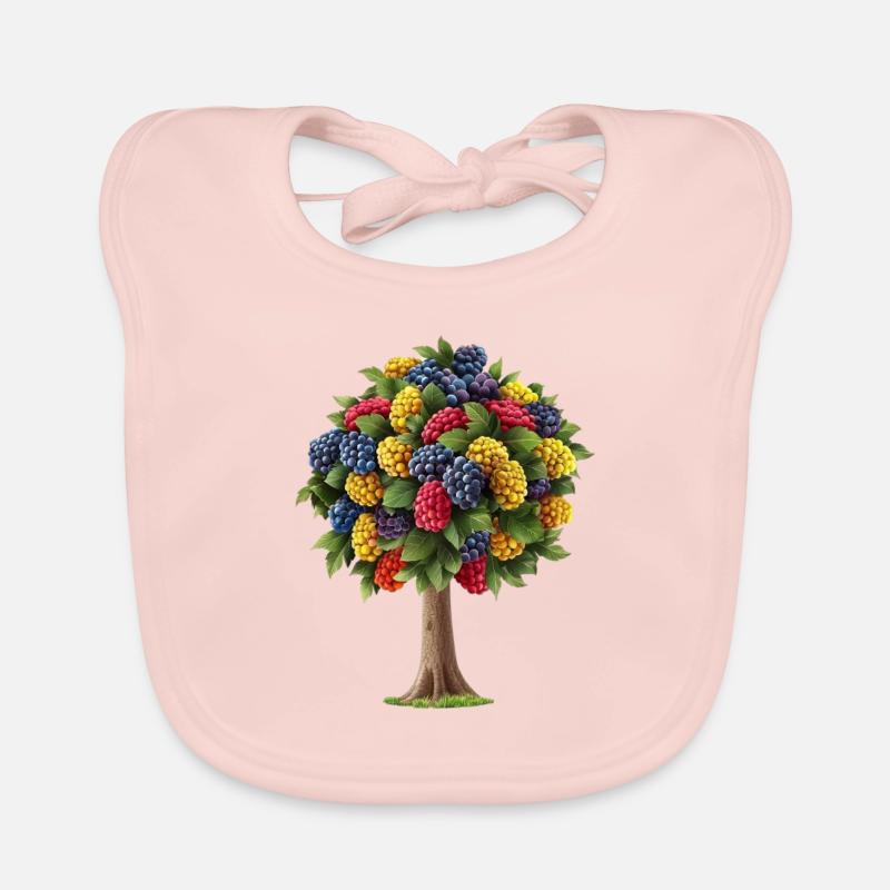 Bunter Baum Mit Fruchtigen Beeren Baby Bio-Lätzchen