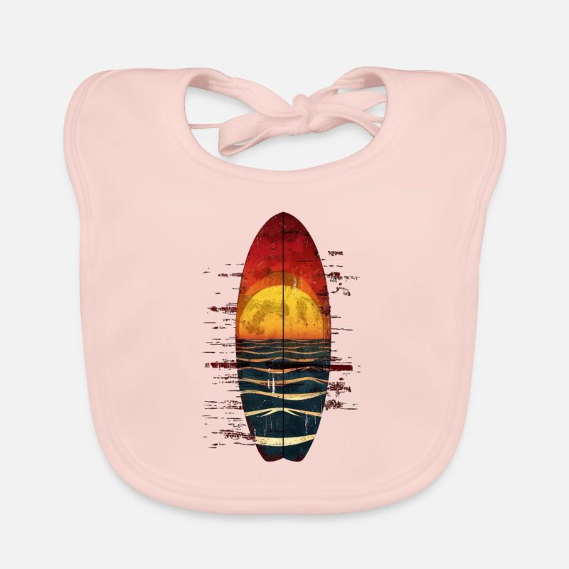 Expérience de surfeur au coucher du soleil Bavoir bio Bébé
