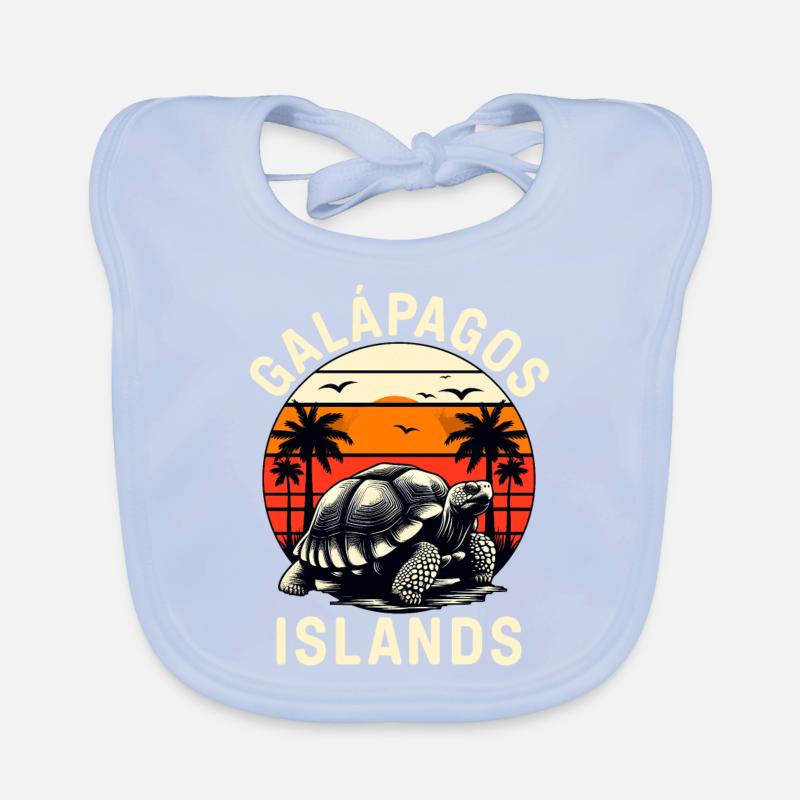 Tortues géantes des Galapagos Îles Galápagos Bavoir bio Bébé