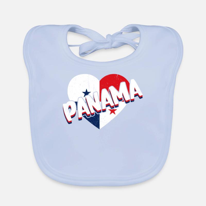 Drapeau panaméen Drapeau panaméen Bavoir bio Bébé