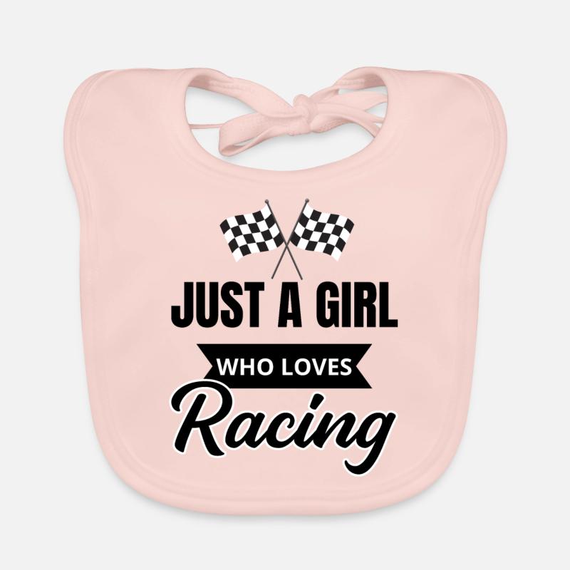 Nur ein Mädchen, das Rennen liebt Baby Bio-Lätzchen