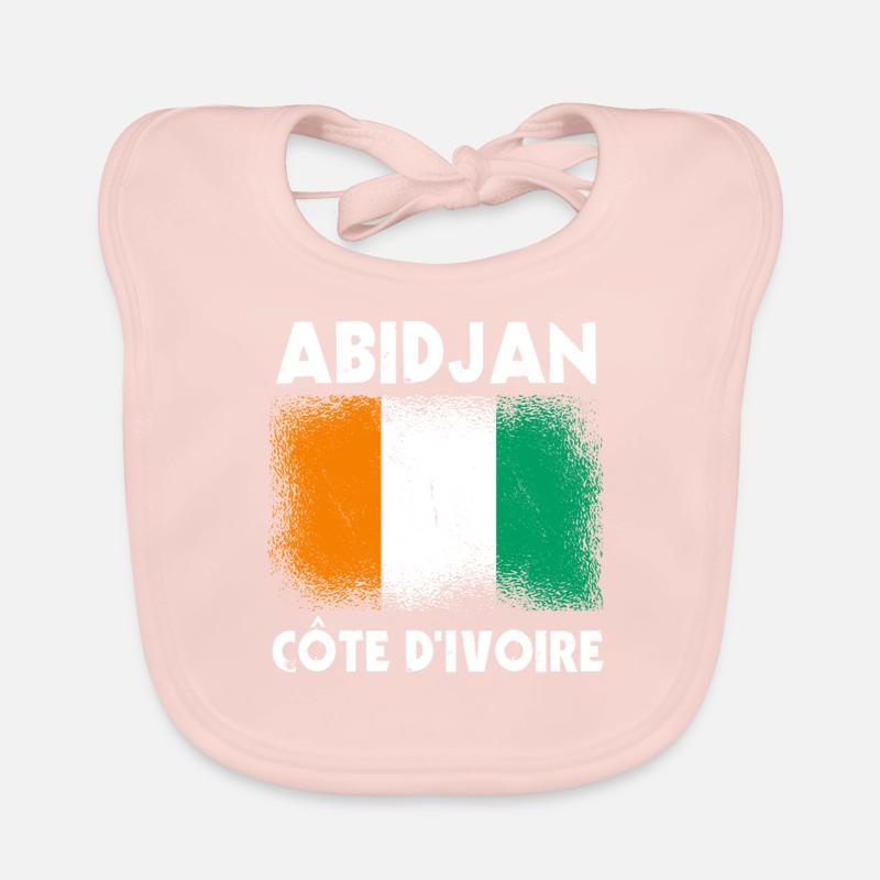 Abidjan, Côte d’Ivoire - Bavoir bio Bébé - rose