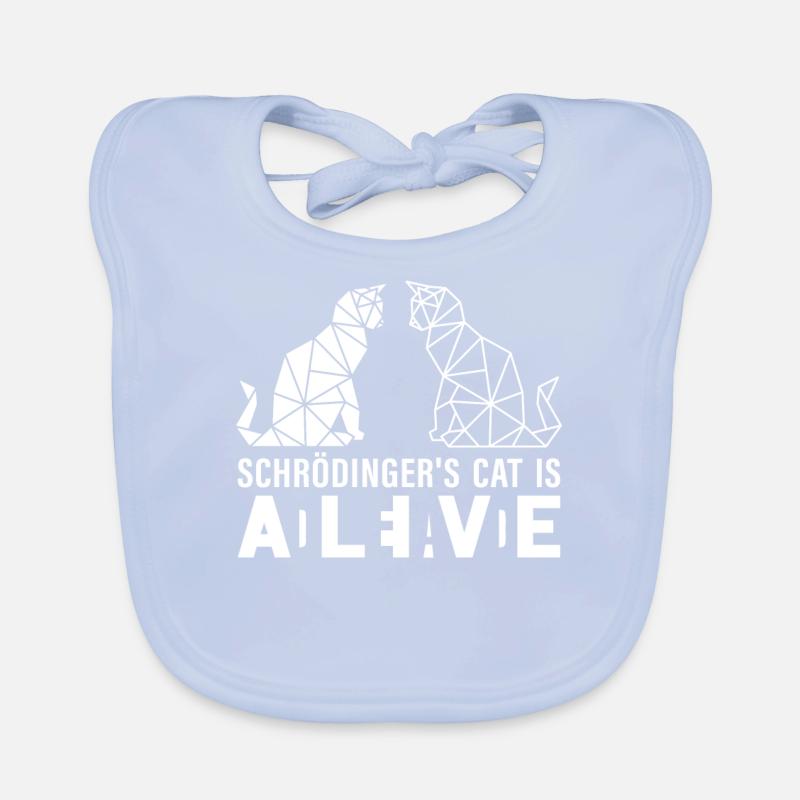 Le chat de Schrödinger est mort et vivant Bavoir bio Bébé