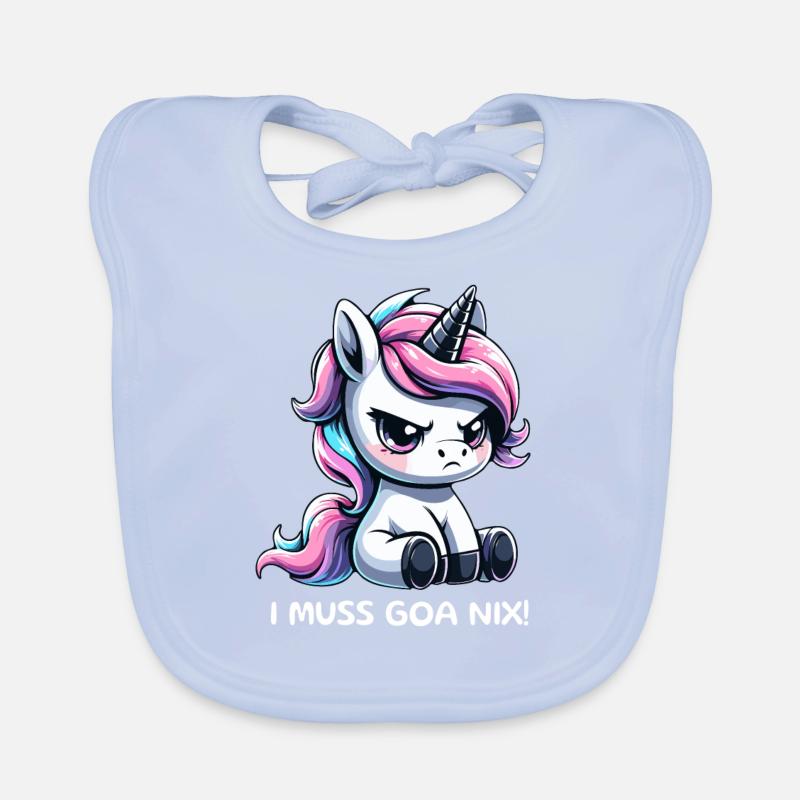 Je dois Goa Nix Dialecte Licorne Dialecte Bavoir bio Bébé