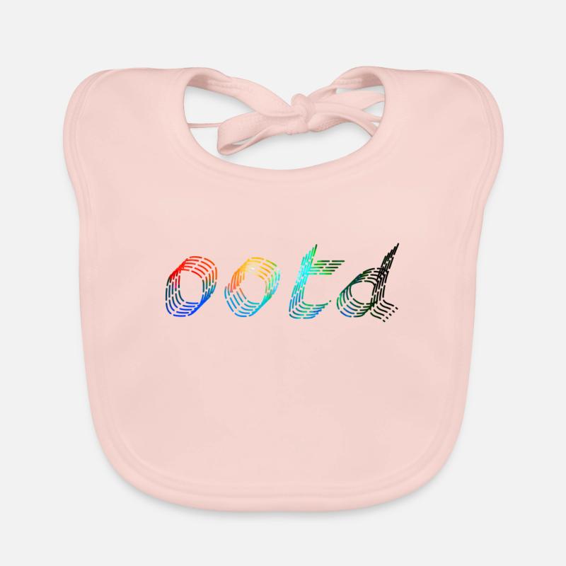 OOTD Coloré Abstrait Empreinte Digitale Art OOTD Bavoir bio Bébé
