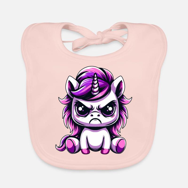 Süßes Einhorn Böse Baby Bio-Lätzchen