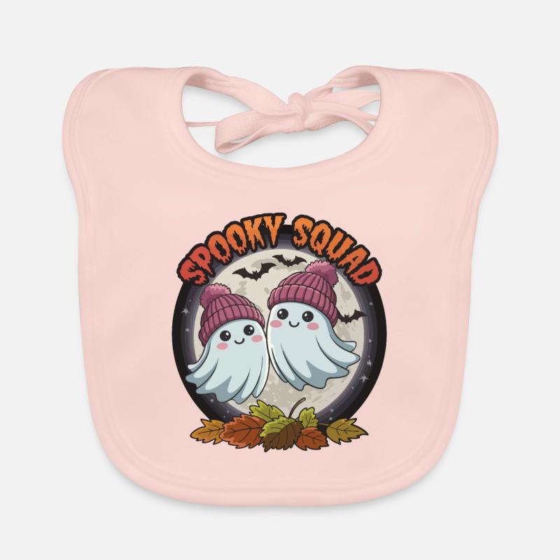 Halloween Spooky Squad fantôme avec chapeau Bavoir bio Bébé