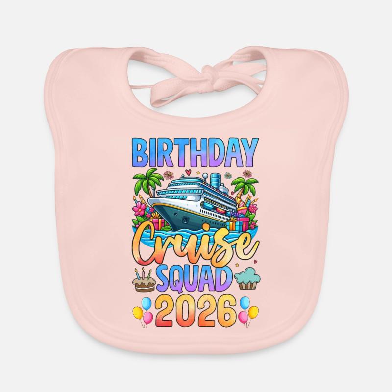Anniversaire Croisière Squad 2026 Bavoir bio Bébé