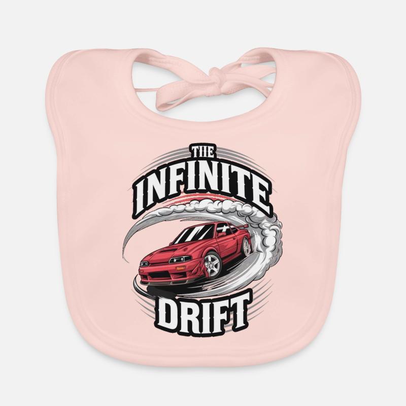 Infinite Drift - Autorennen - Baby Bio-Lätzchen - Rose