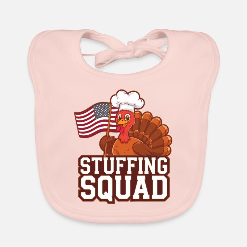 Dinde drôle de Thanksgiving Bavoir bio Bébé
