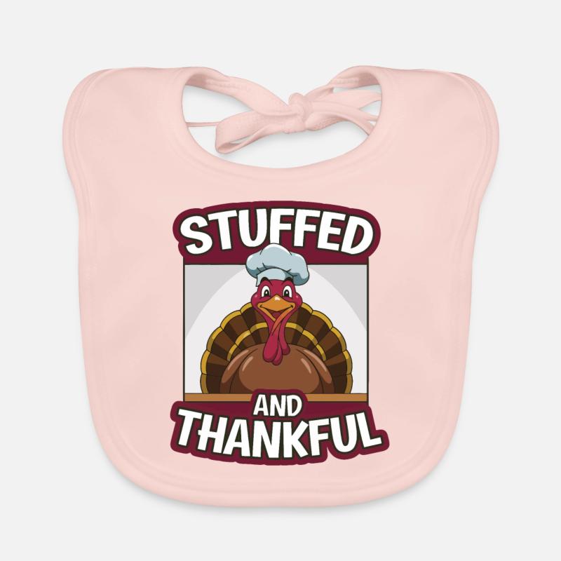 Dinde drôle de Thanksgiving Bavoir bio Bébé