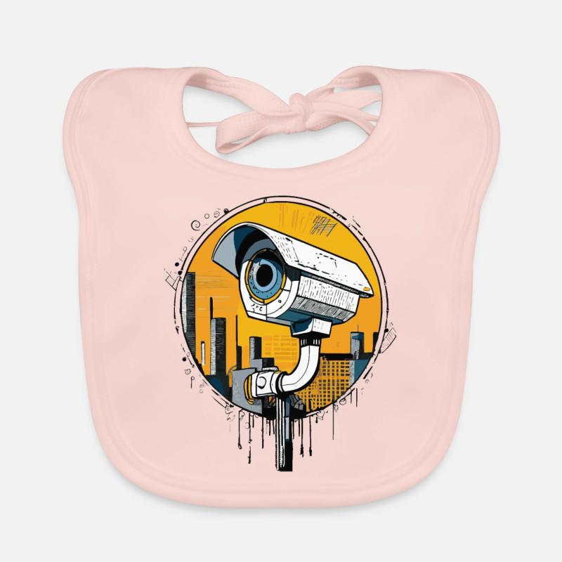 CCTV Security Camera Organic Baby Bibs
