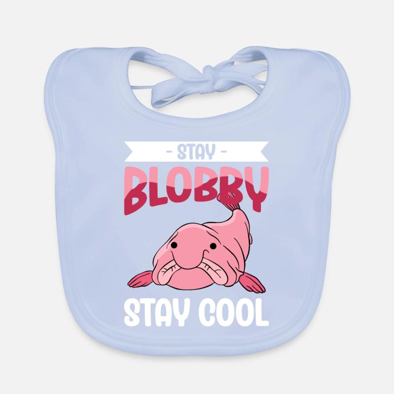 Funny Blobfish Cute Blobfish Organic Baby Bibs