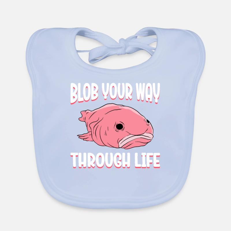 Drôle de poisson Blobfish mignon Bavoir bio Bébé