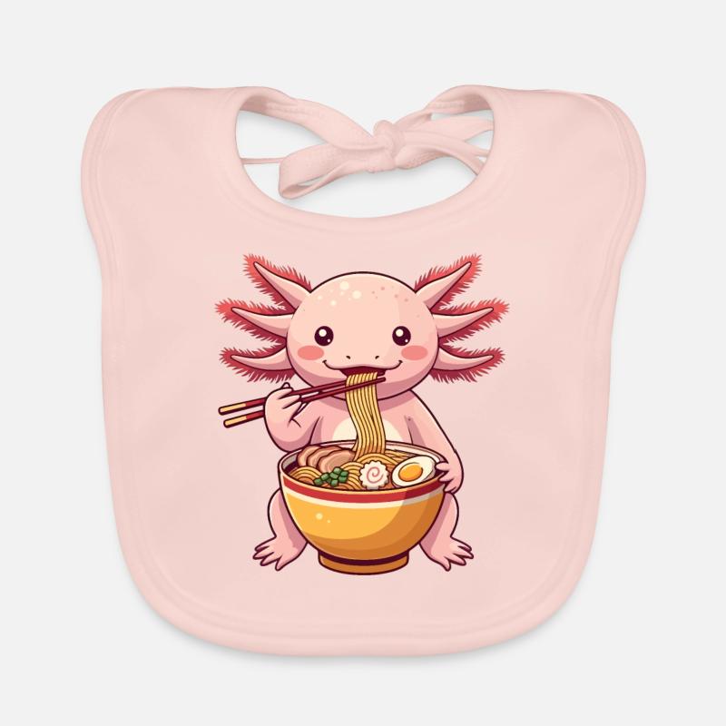 Axolotl Ramen - Bavoir bio Bébé - rose