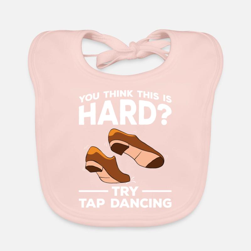 Stepptanz Stepptanzen Stepptänzer - Baby Bio-Lätzchen - Rose