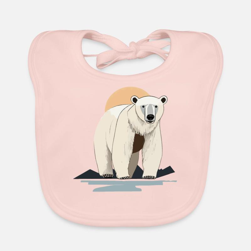 Polar bear Organic Baby Bibs
