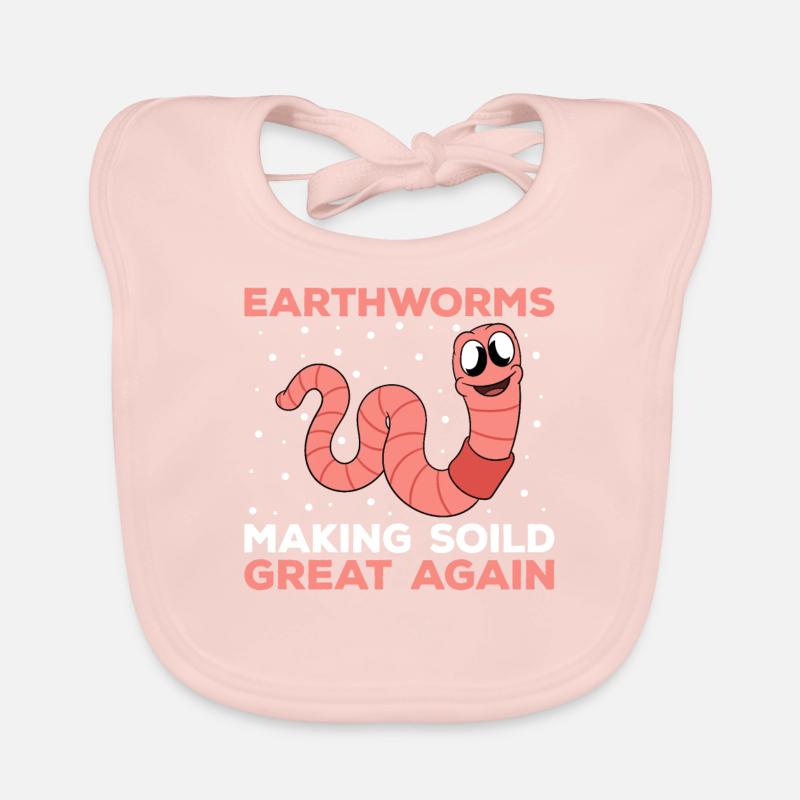 Mignon ver drôle vers de terre vers de terre Bavoir bio Bébé