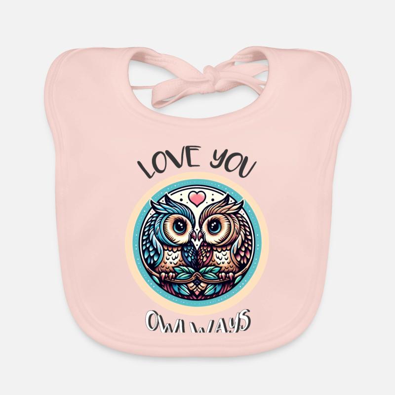 Hiboux mon hibou de la Saint-Valentin Bavoir bio Bébé