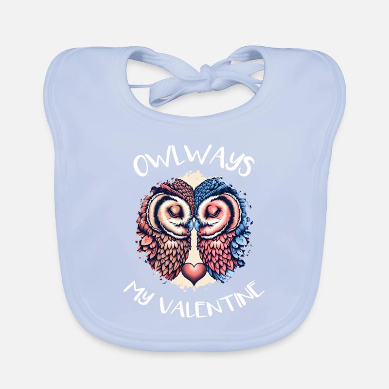 Hiboux mon hibou de la Saint-Valentin Bavoir bio Bébé