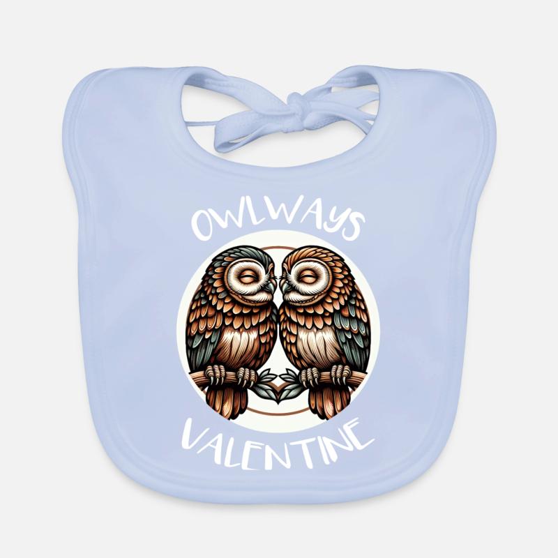 Owlways my Valentine Eule Baby Bio-Lätzchen
