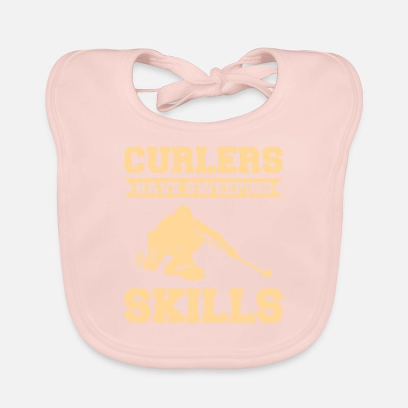 Curling Sport Curling Organic Baby Bibs