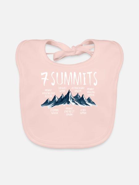 7 sommets Kosciuszko - Bavoir bio Bébé - rose - Devant
