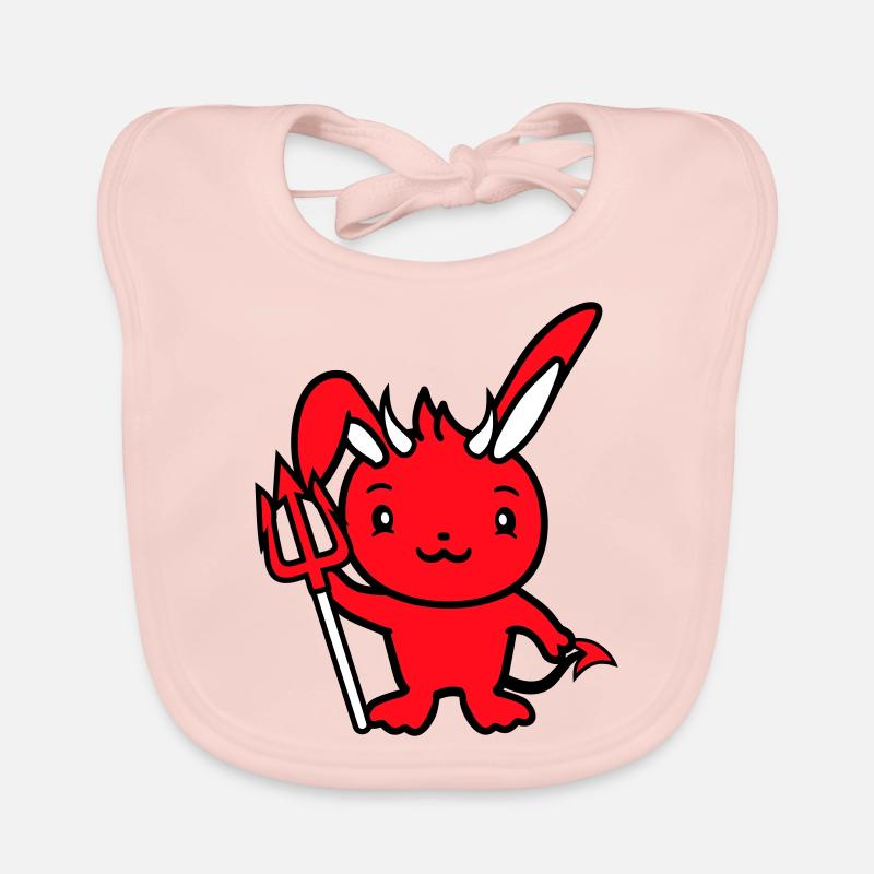 Bunny Devil Demon Evil Satan Hell Trident Costume Organic Baby Bibs