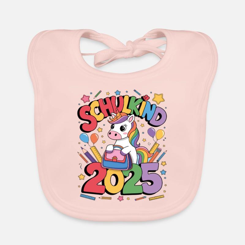 Schulkind 2025 Einschulung Schulanfang Baby Bio-Lätzchen