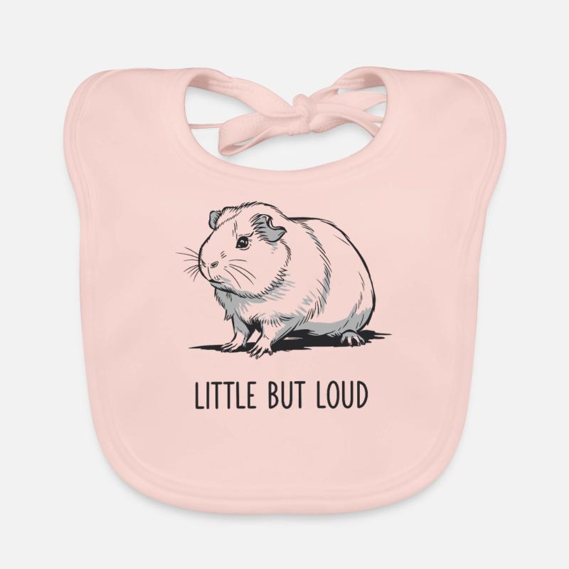 Petit cochon d’Inde mais bruyant - Bavoir bio Bébé - rose