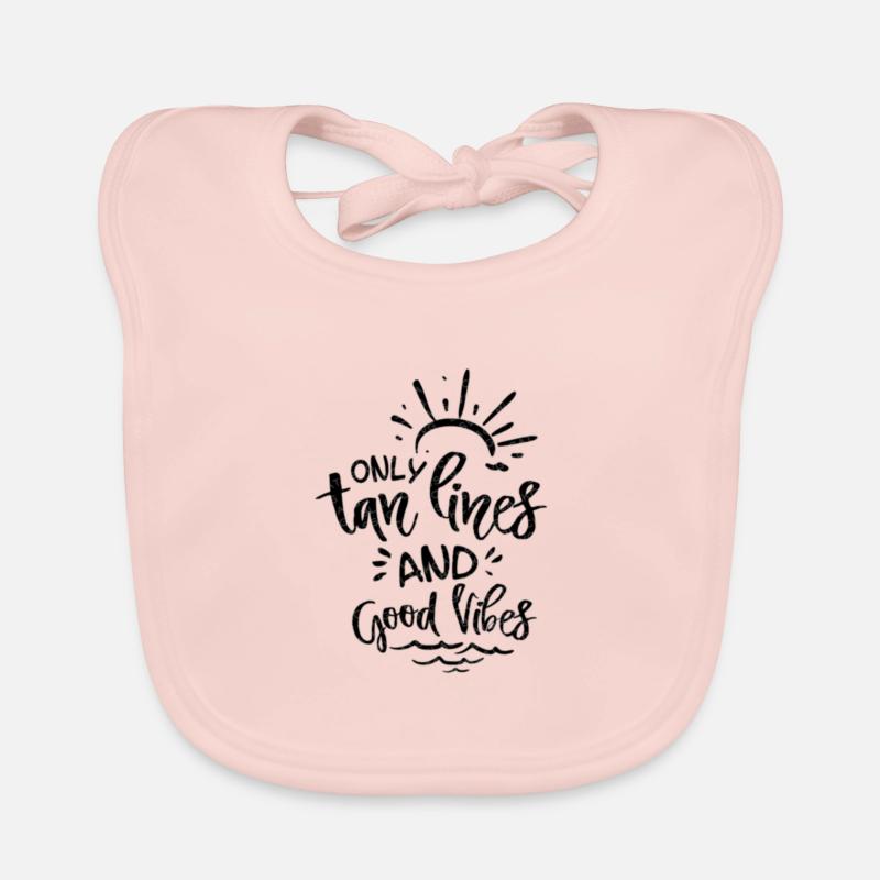 Tan lines and good vibes ☀ Geschenk Geschenkidee Baby Bio-Lätzchen