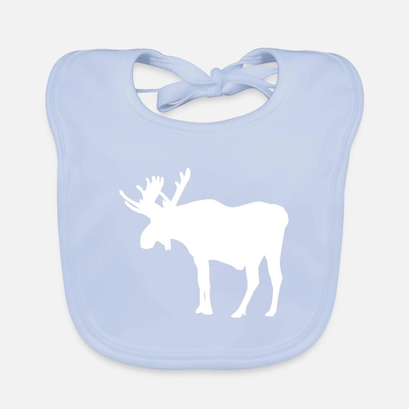 Elch Hirsch Geweih Rentier Geschenk Geschenkidee Baby Bio-Lätzchen