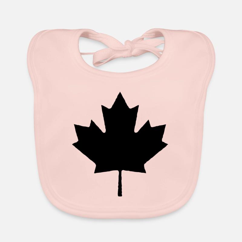 Maple maple leaf - Organic Baby Bibs - rose