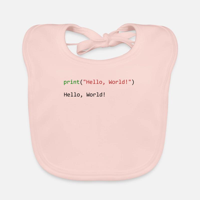 Programmeur de python cadeau Hello World Bavoir bio Bébé