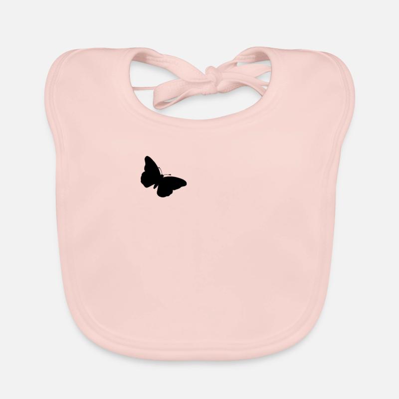 Papillon insecte papillons - Bavoir bio Bébé - rose