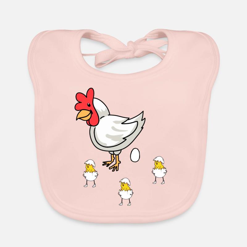 Poultry Poultry Chicken Hen Eggs Easter Children Organic Baby Bibs