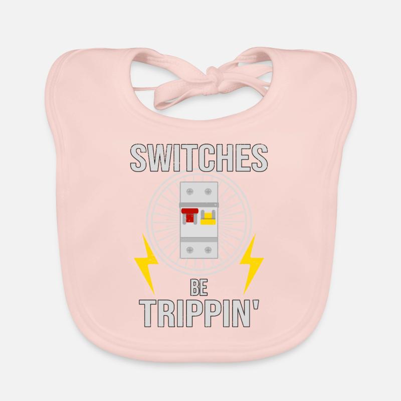 Switch box fuse Electrician Electronics technician Organic Baby Bibs