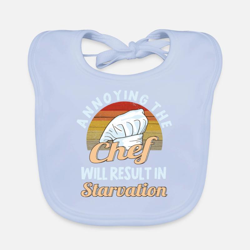 Chef Chef Kitchen Restaurant funny saying Organic Baby Bibs
