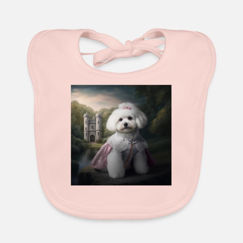 Chien Bichon Princesse 2 Bavoir bio Bébé